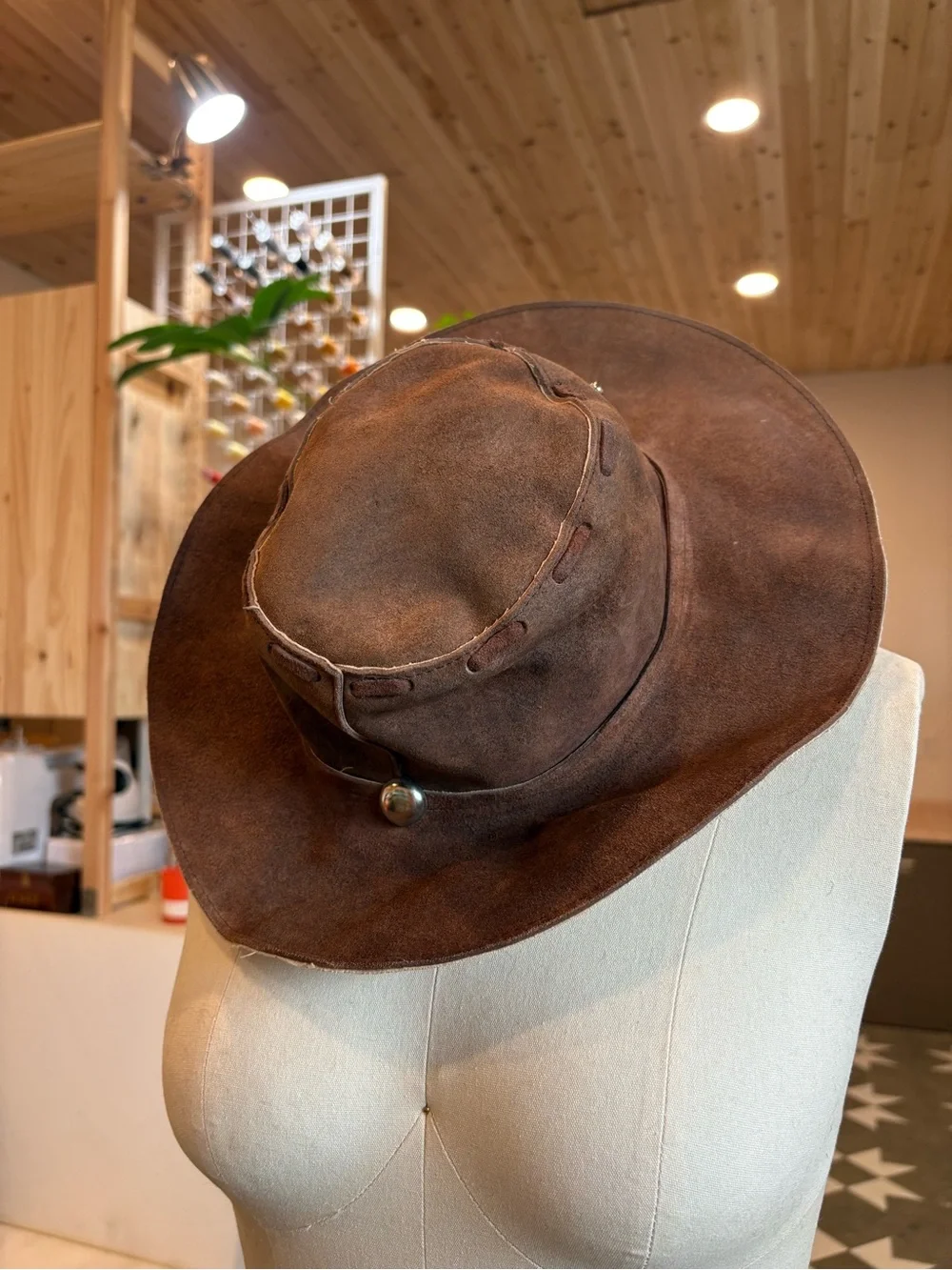 Brown Suede Leather Outback/Cowboy Hat | Western Ranch Style | Unisex